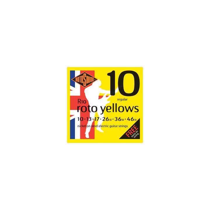 Acquista ROTOSOUND R10 Roto Yellows Nickel Regular 10-46 online | Merula Strumenti Musicali