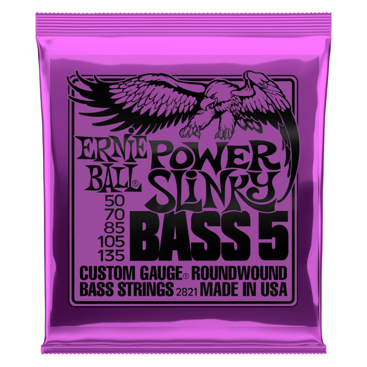 Acquista ERNIE BALL 2821 NICKEL WOUND POWER SLINKY (5 CORDE) 50-135 online | Merula Strumenti Musicali