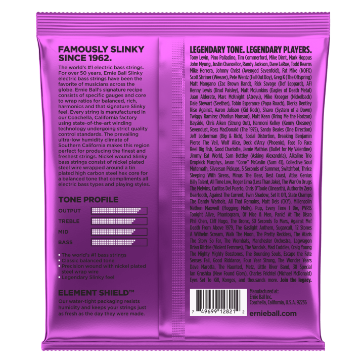 Acquista ERNIE BALL 2821 NICKEL WOUND POWER SLINKY (5 CORDE) 50-135 online | Merula Strumenti Musicali