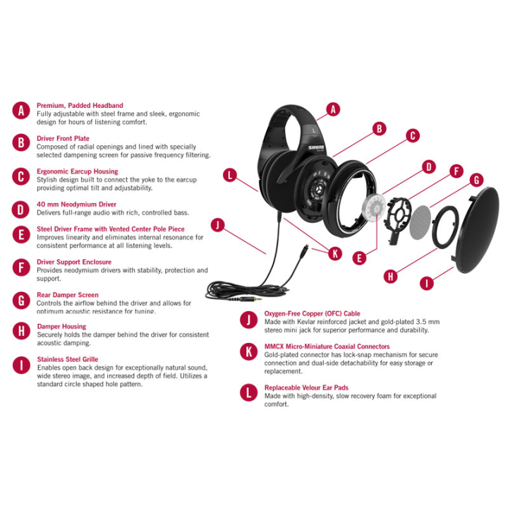 Acquista SHURE SRH1440 online | Merula Strumenti Musicali